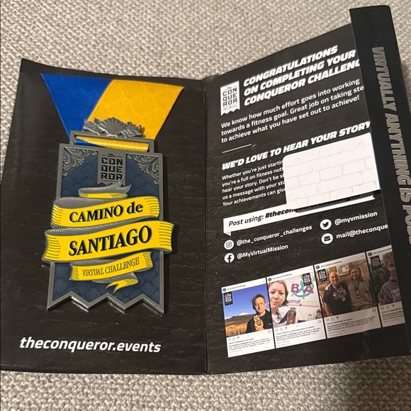 Other - Camino de Santiago Virtual Challenge Medal New